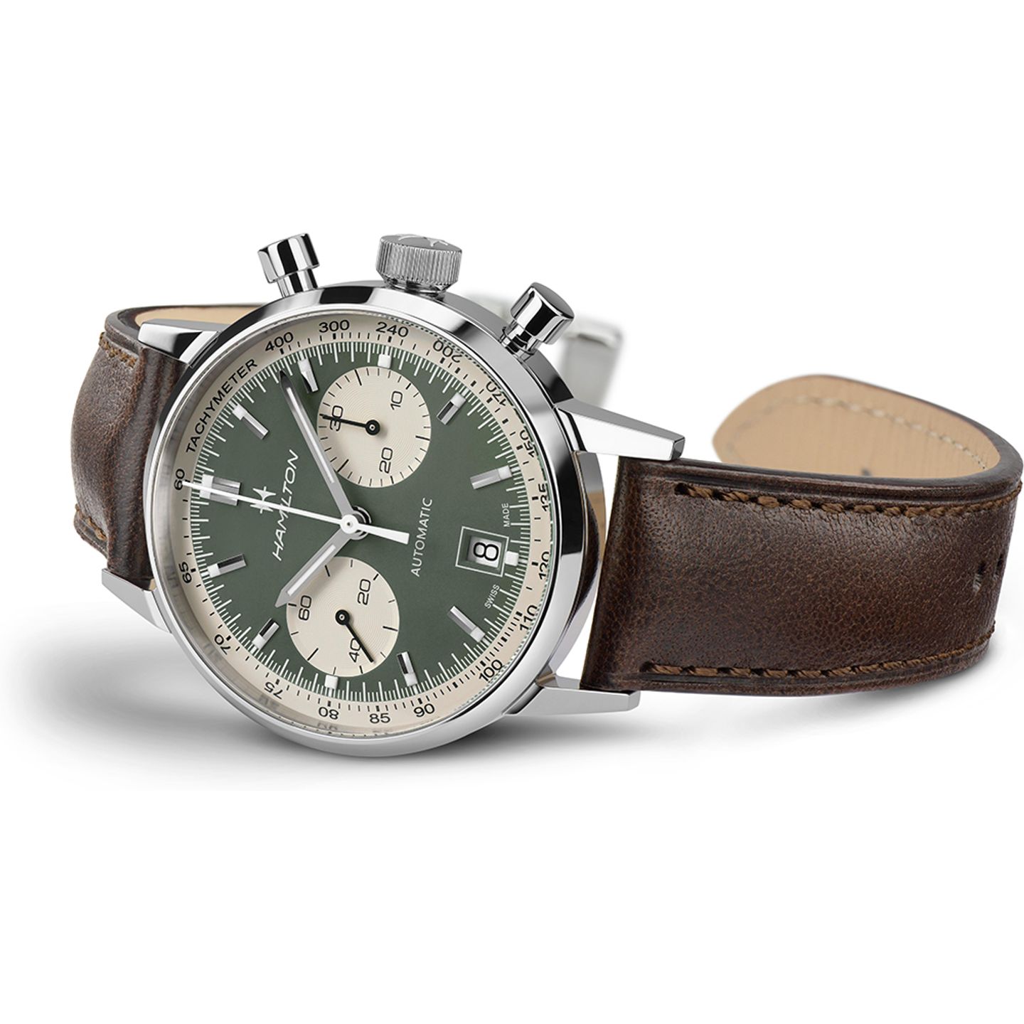 Hamilton Intra-Matic H38416560 (2022) - Green dial 40 mm Steel case (1/1)