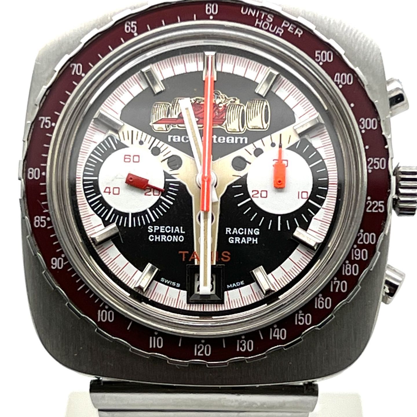 Tanis Racing Team Chronograph Unknown (1970) - Zwart wijzerplaat 40mm Staal (1/7)