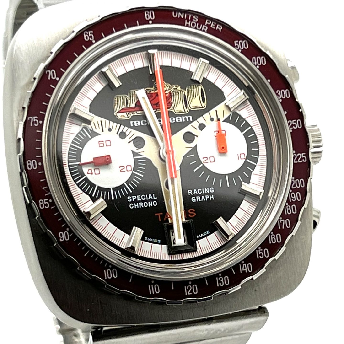 Tanis Racing Team Chronograph Unknown (1970) - Zwart wijzerplaat 40mm Staal (4/7)