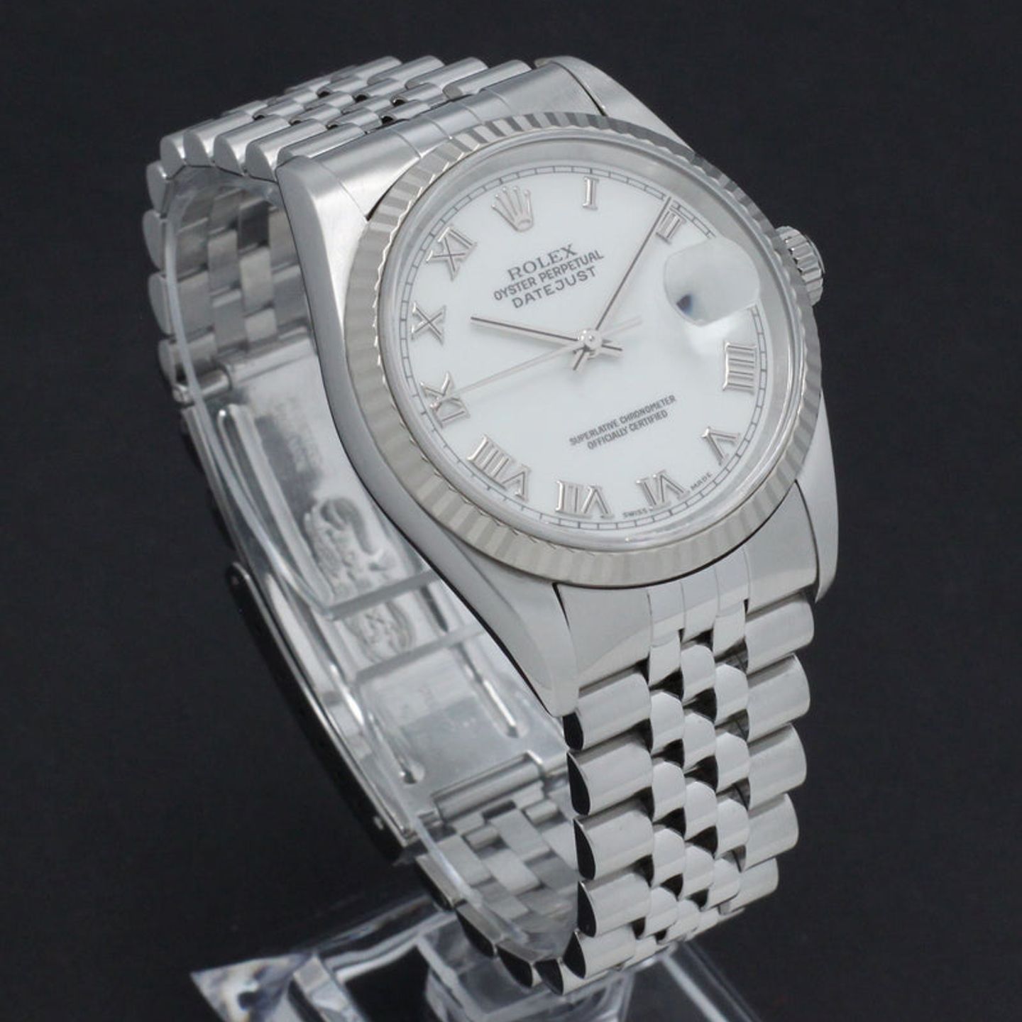Rolex Datejust 36 16234 (1998) - White dial 36 mm Steel case (6/8)