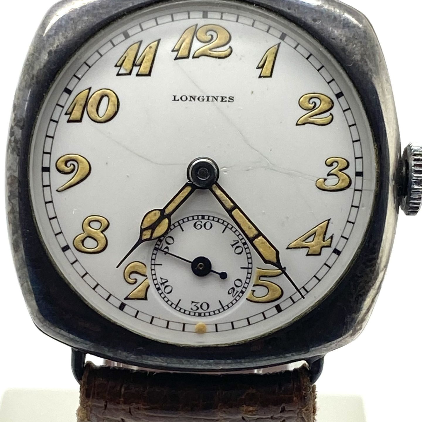 Longines Vintage unknown (Unknown (random serial)) - White dial 32 mm Silver case (1/8)