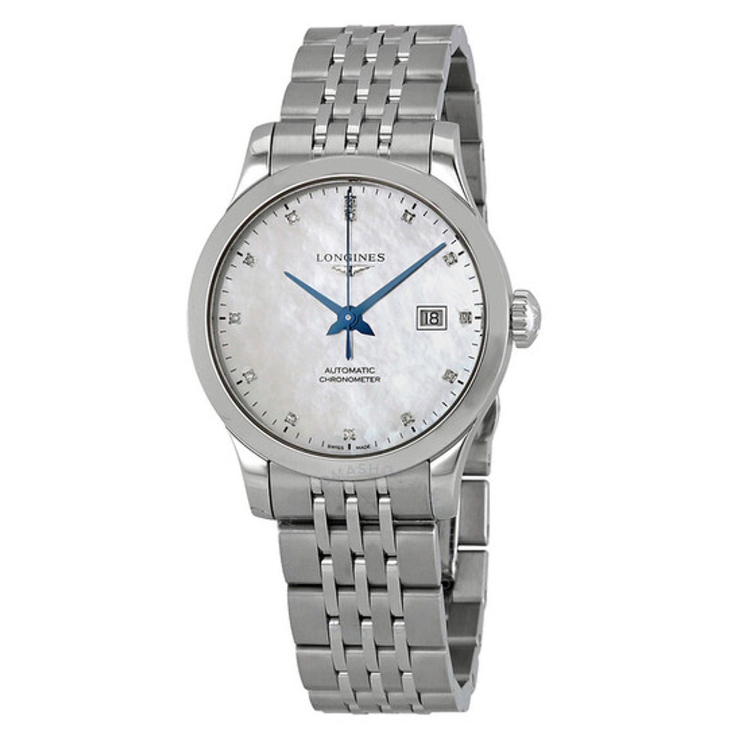 Longines Record L2.321.4.87.6 (Unknown (random serial)) - Pearl dial 30 mm Steel case (1/1)