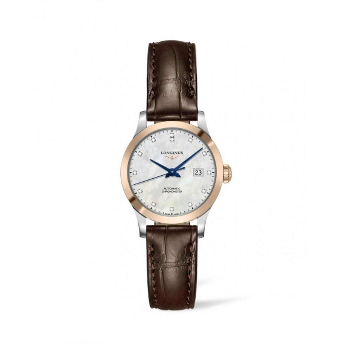 Longines Record L23215872 (2022) - Pearl dial 30 mm Steel case (1/1)