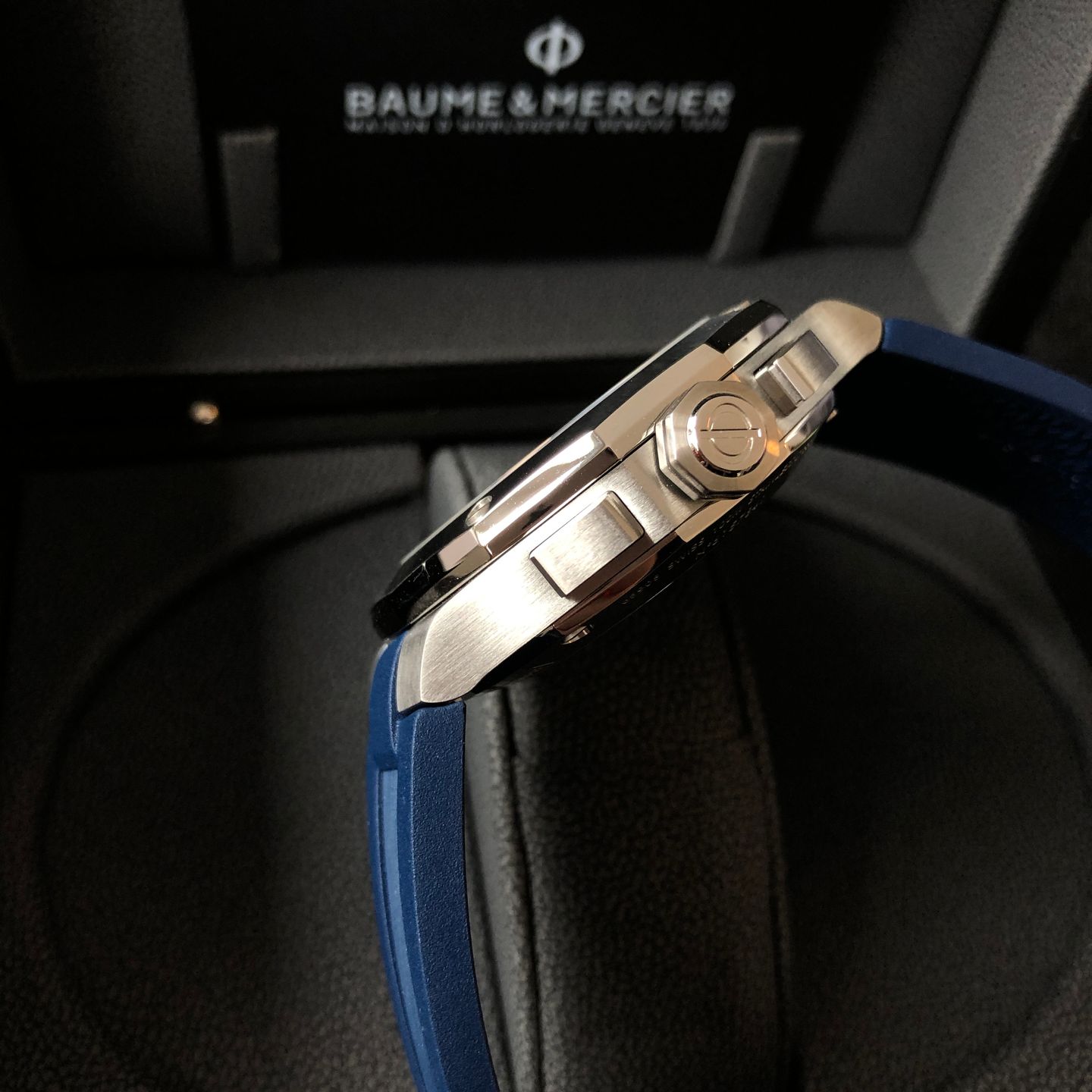 Baume & Mercier Riviera M0A10623 (2022) - Blauw wijzerplaat 43mm Staal (3/8)