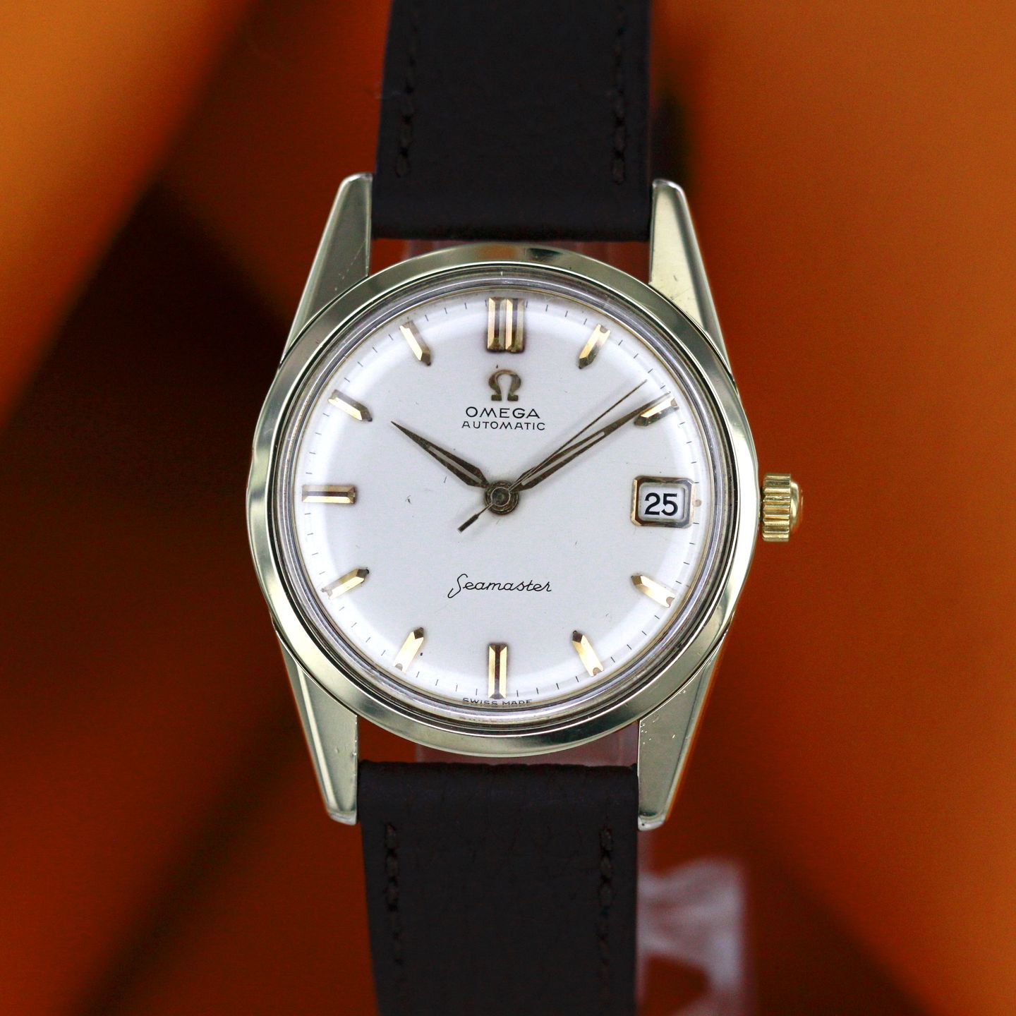 Omega Seamaster Unknown (1960) - White dial 34 mm Steel case (7/8)