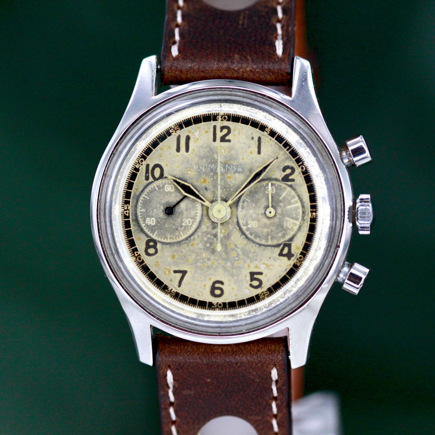 Lemania Unknown Unknown (1950) - Multi-colour dial 35 mm Steel case (1/8)
