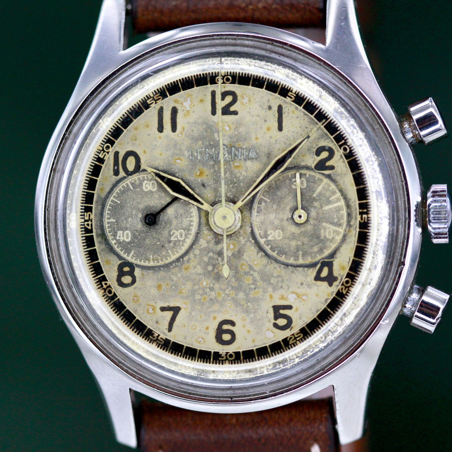 Lemania Unknown Unknown (1950) - Multi-colour dial 35 mm Steel case (3/8)