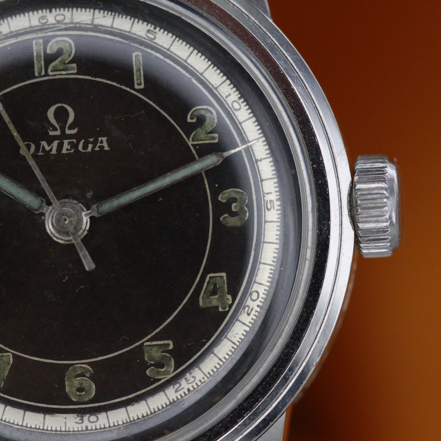 Omega Vintage Unknown (1950) - Zwart wijzerplaat 31mm Staal (1/8)