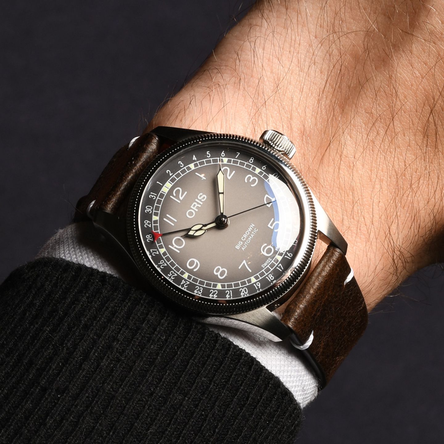 Oris Miles Tonneau 01 754 7779 4063-Set (2023) - Grey dial 38 mm Steel case (2/2)