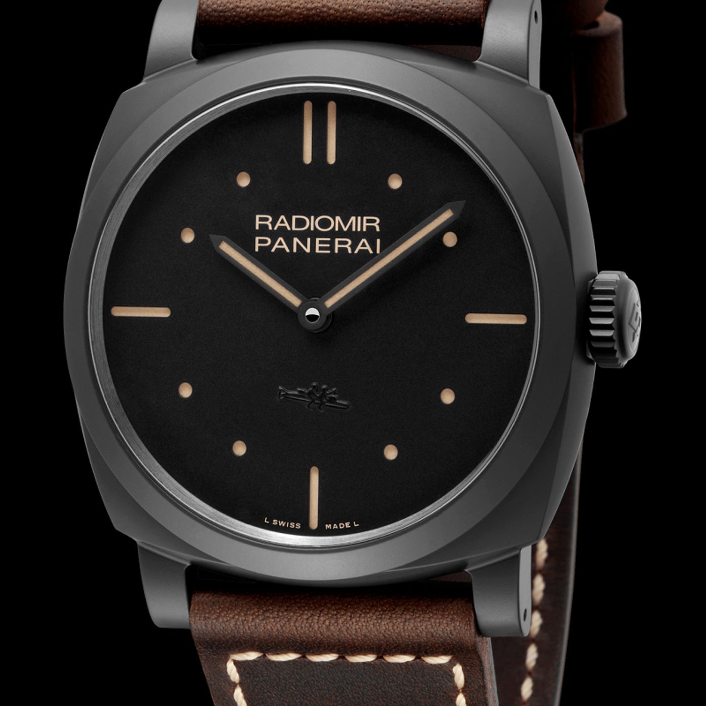 Panerai Radiomir 1940 3 Days PAM00577 (2022) - Black dial 48 mm Ceramic case (3/4)