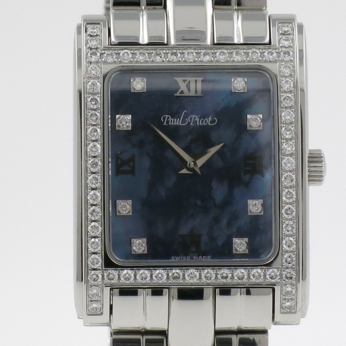 Paul Picot Carré Galbé 4080.060.W (Unknown (random serial)) - Pearl dial 34 mm Steel case (1/4)