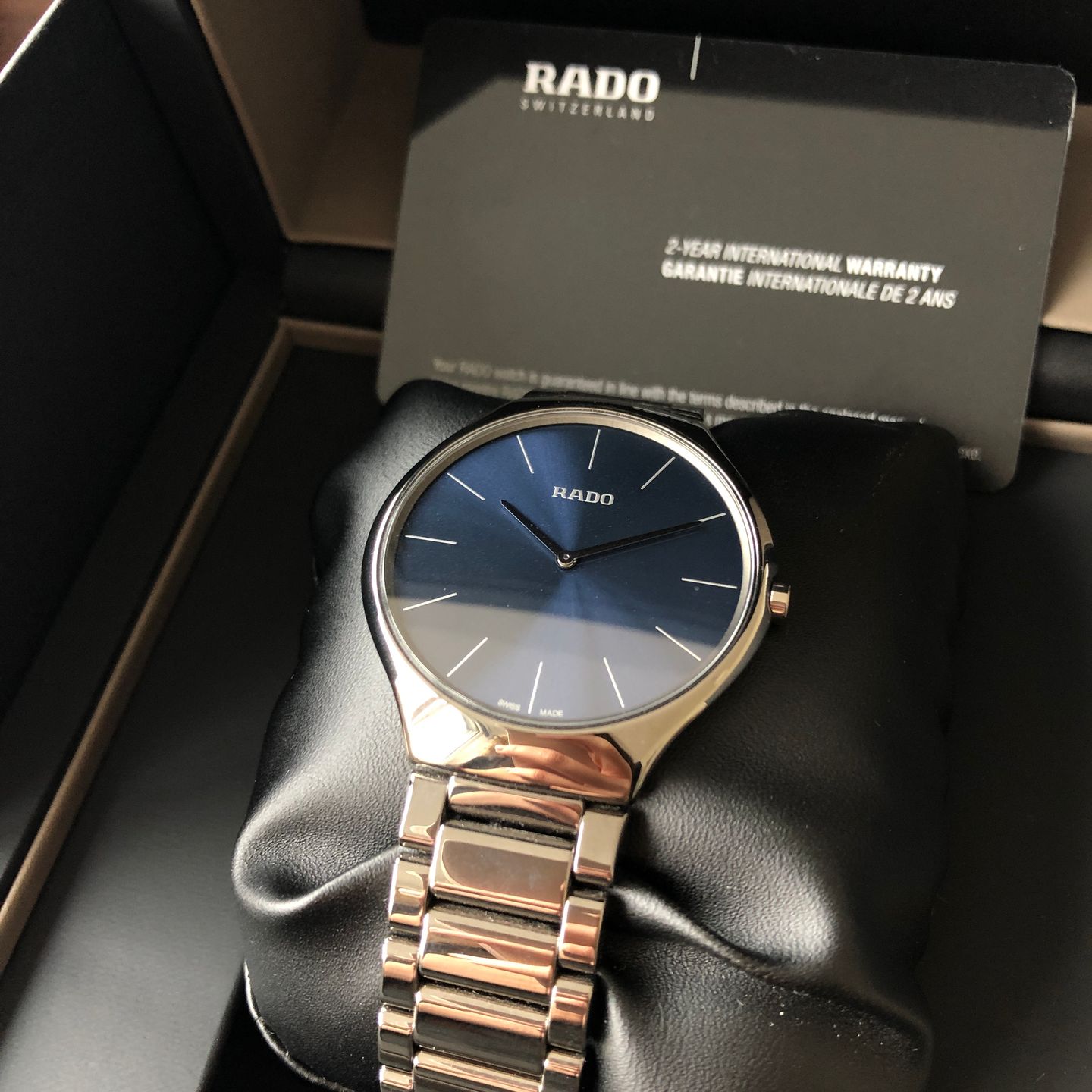 Rado True Thinline R27955022 (2022) - Blue dial 39 mm Ceramic case (4/8)