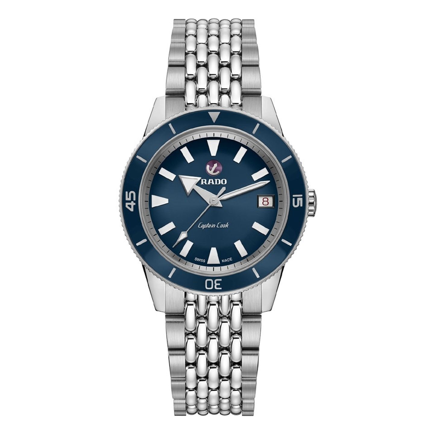Rado HyperChrome Captain Cook R32500203 (2022) - Blue dial 37 mm Steel case (1/6)