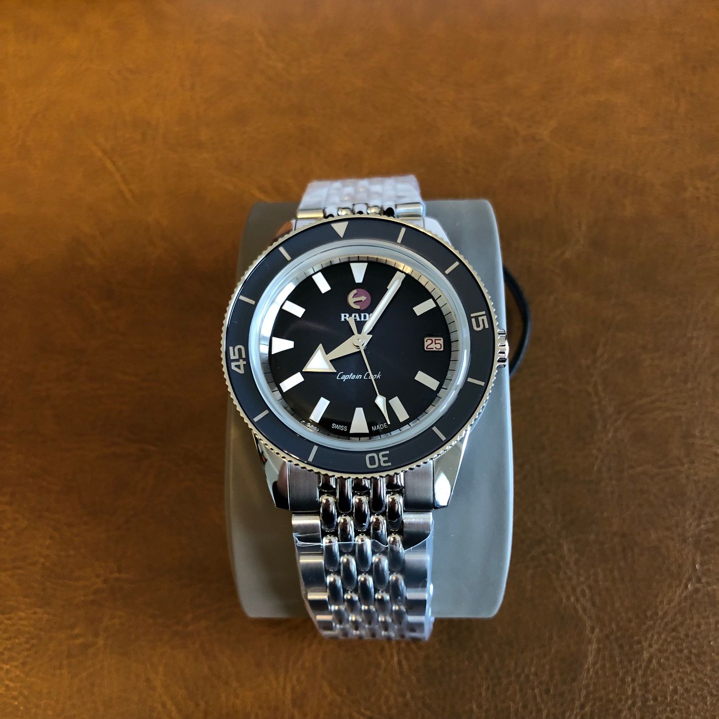 Rado HyperChrome Captain Cook R32500203 (2022) - Blue dial 37 mm Steel case (5/6)