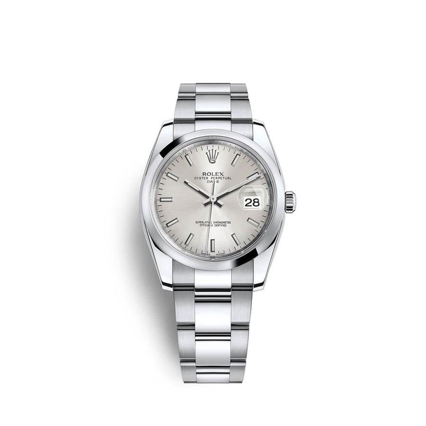 Rolex Oyster Perpetual Date 115200 (2021) - Silver dial 34 mm Steel case (1/6)