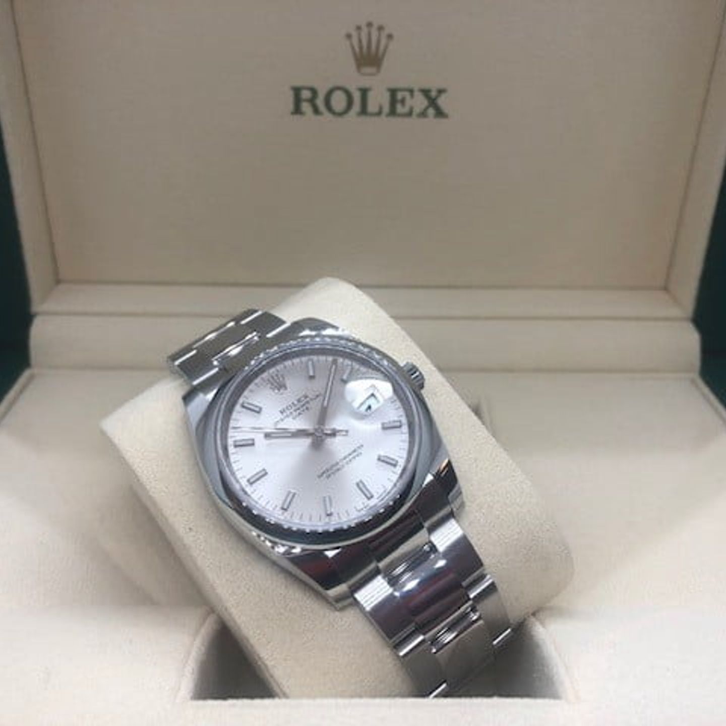 Rolex Oyster Perpetual Date 115200 (2021) - Silver dial 34 mm Steel case (4/6)