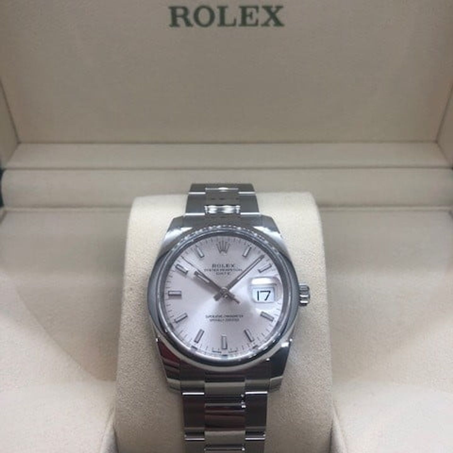 Rolex Oyster Perpetual Date 115200 (2021) - Silver dial 34 mm Steel case (3/6)