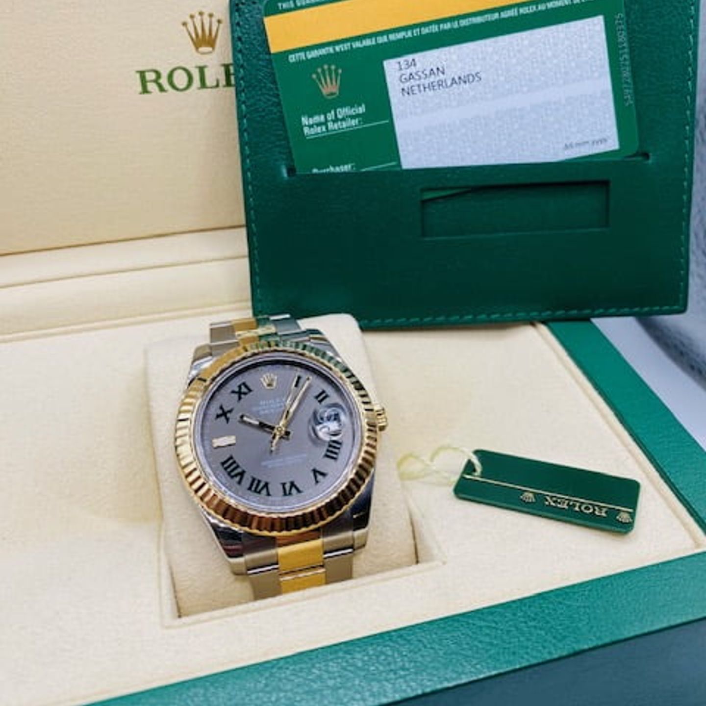Rolex Datejust II 116333 (Unknown (random serial)) - Grey dial 41 mm Gold/Steel case (7/7)