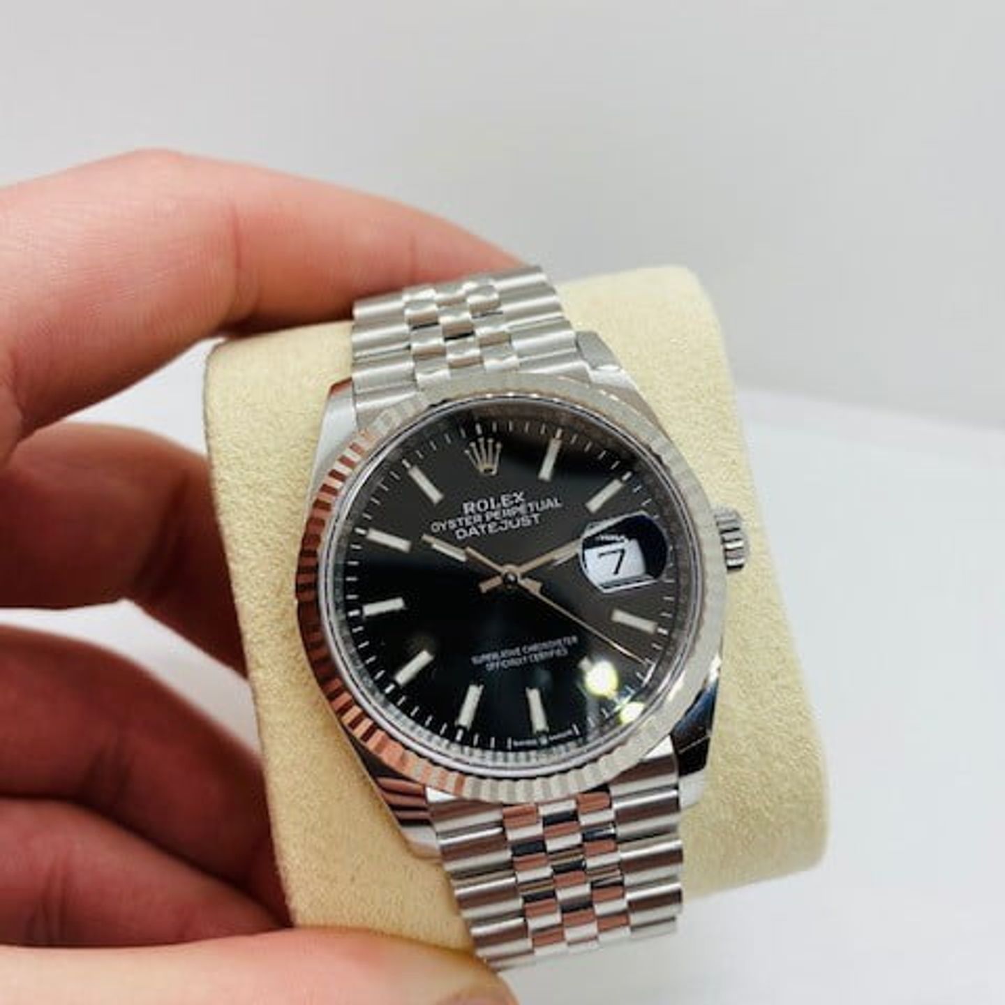 Rolex Datejust 36 126234 (2023) - Black dial 36 mm Steel case (5/8)