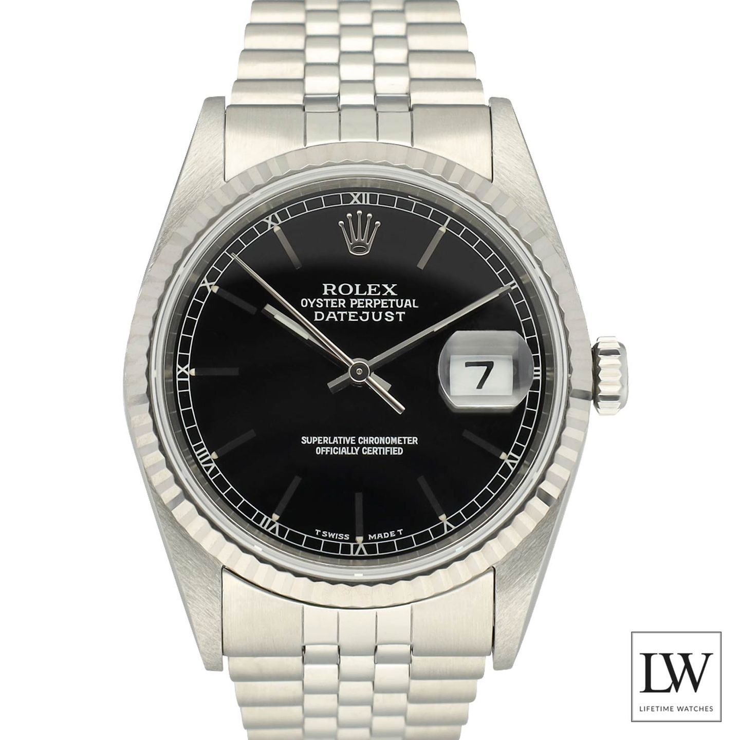 Rolex Datejust 31 68274 (1987) - Black dial 31 mm Steel case (3/8)