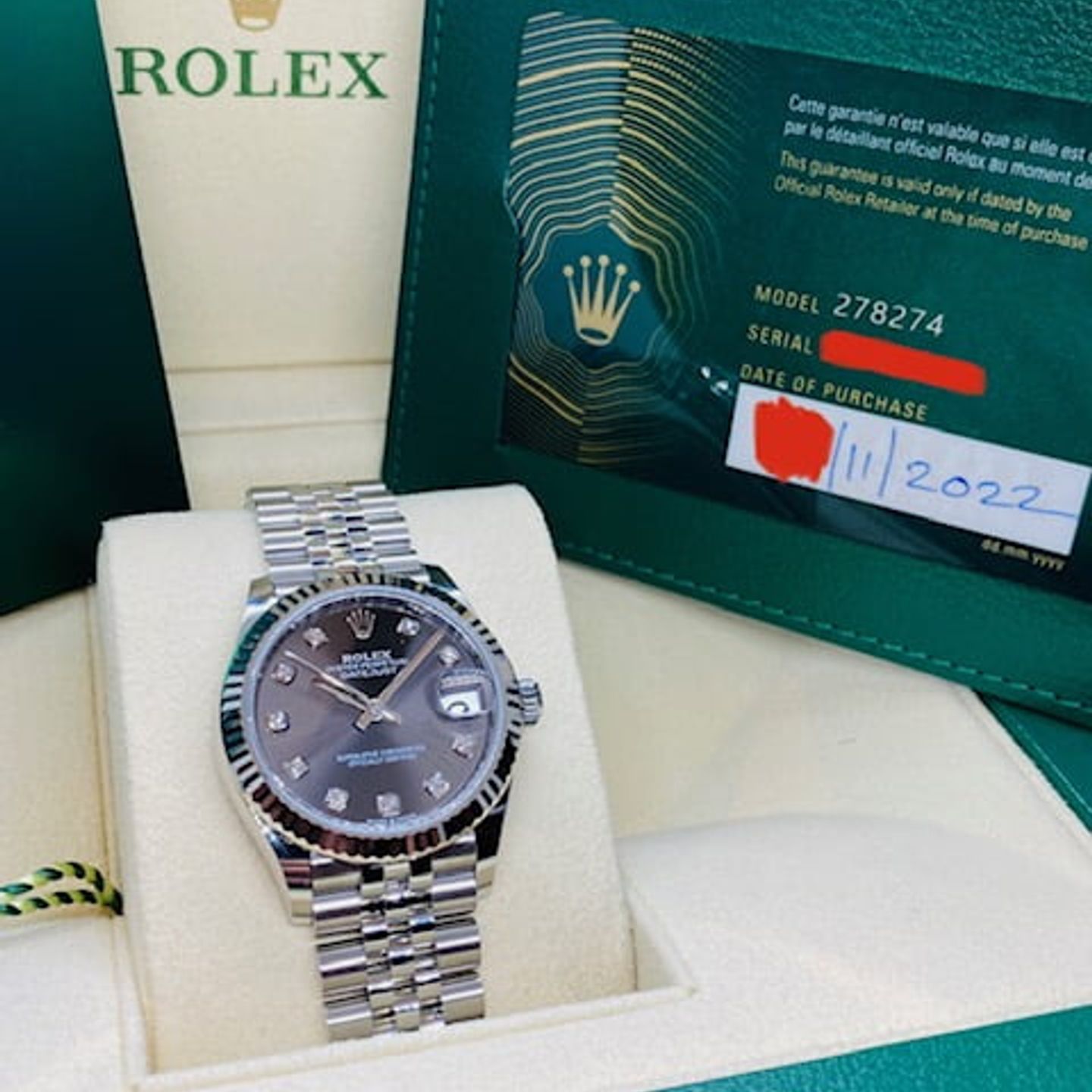 Rolex Datejust 31 278274 (2022) - Grey dial 31 mm Steel case (7/7)