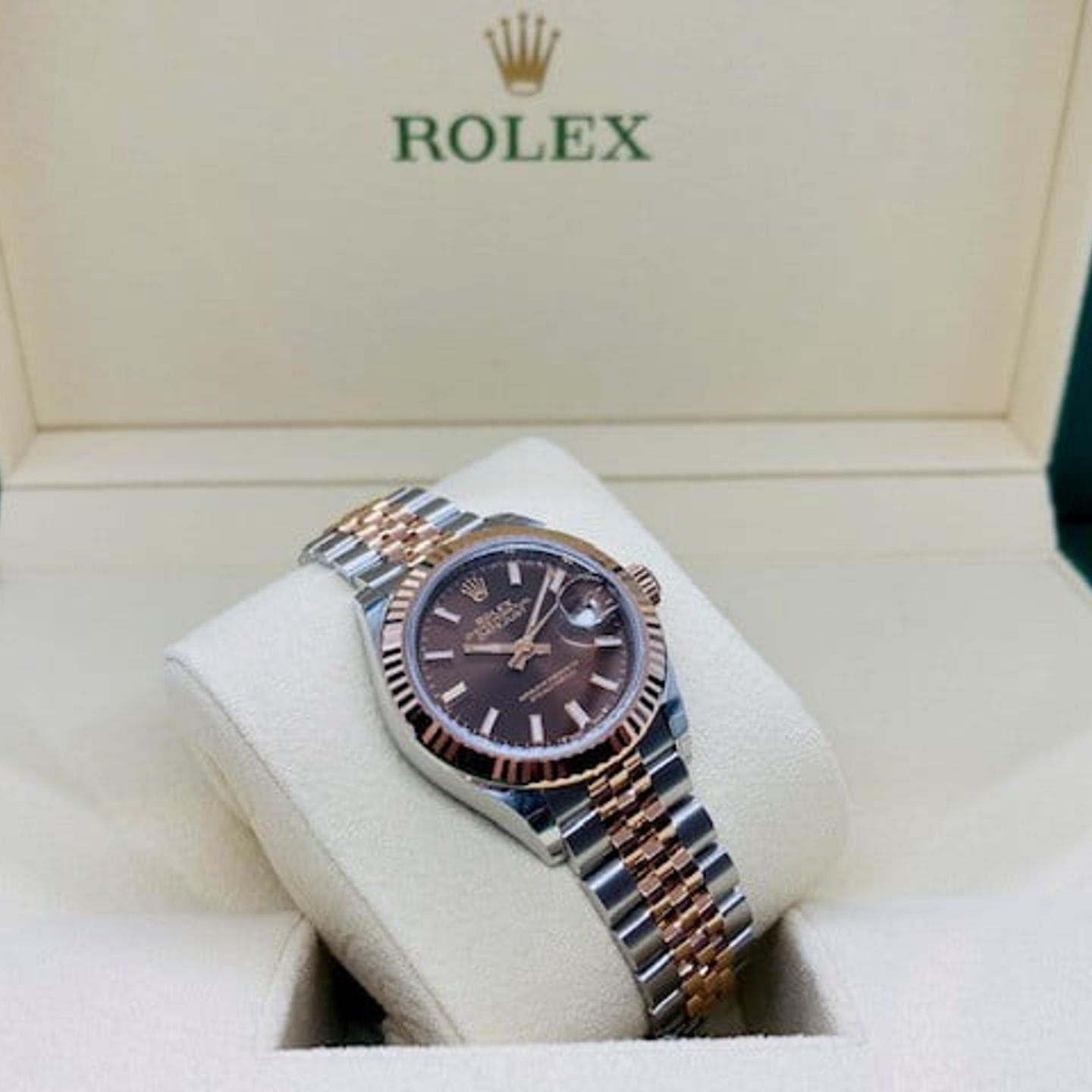 Rolex Lady-Datejust 279171-0018 (2021) - Brown dial 28 mm Steel case (2/5)