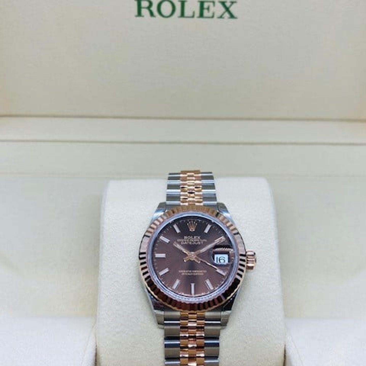 Rolex Lady-Datejust 279171-0018 (2021) - Brown dial 28 mm Steel case (5/5)