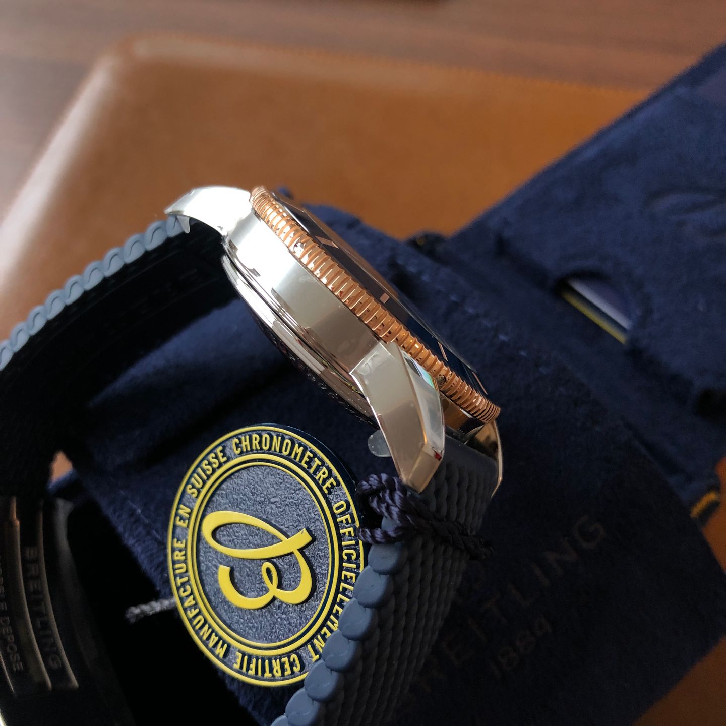 Breitling Superocean Heritage 42 UB2010161C1S1 (2022) - Blue dial 42 mm Gold/Steel case (5/8)
