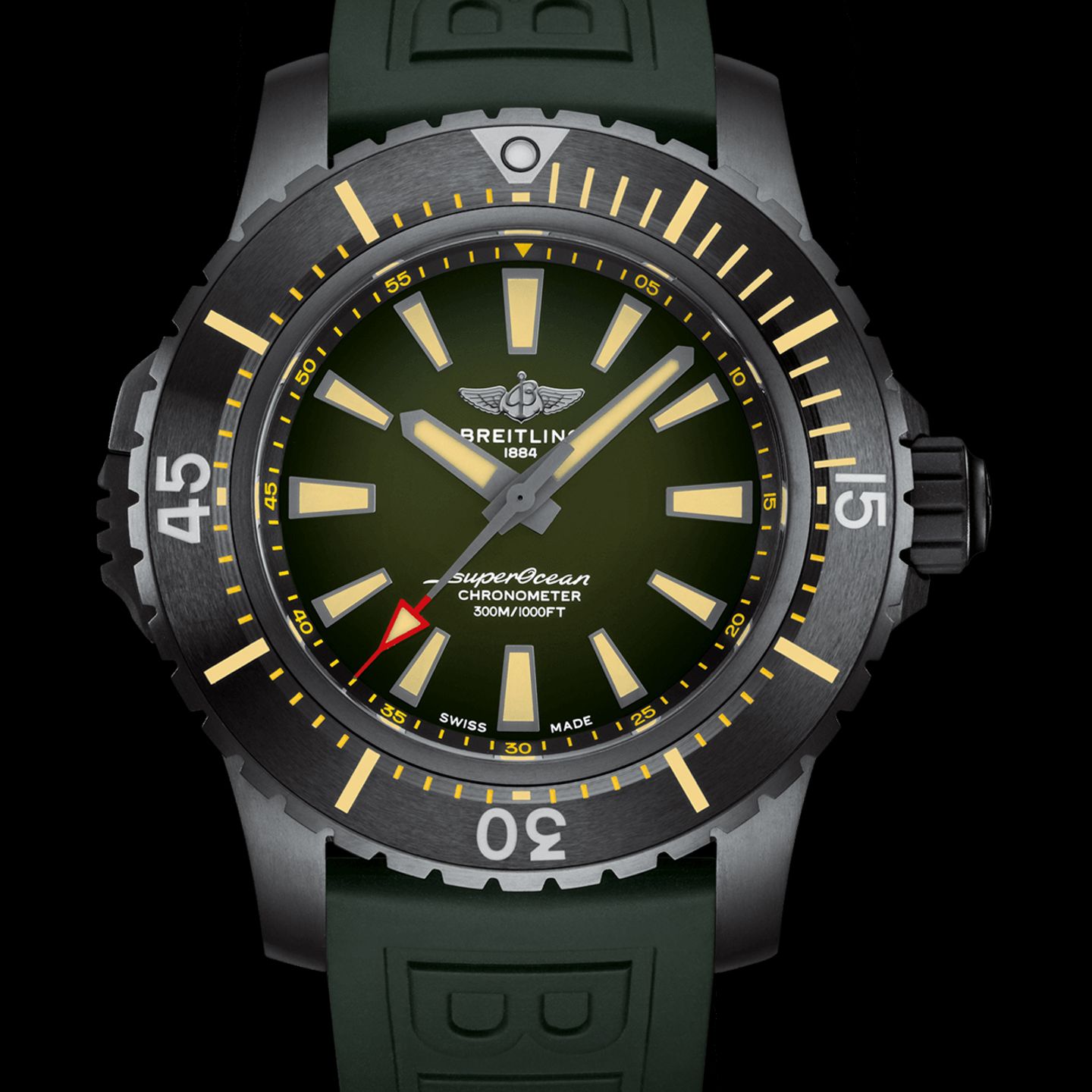 Breitling Superocean V17369241L1S2 (2022) - Green dial 48 mm Titanium case (1/8)