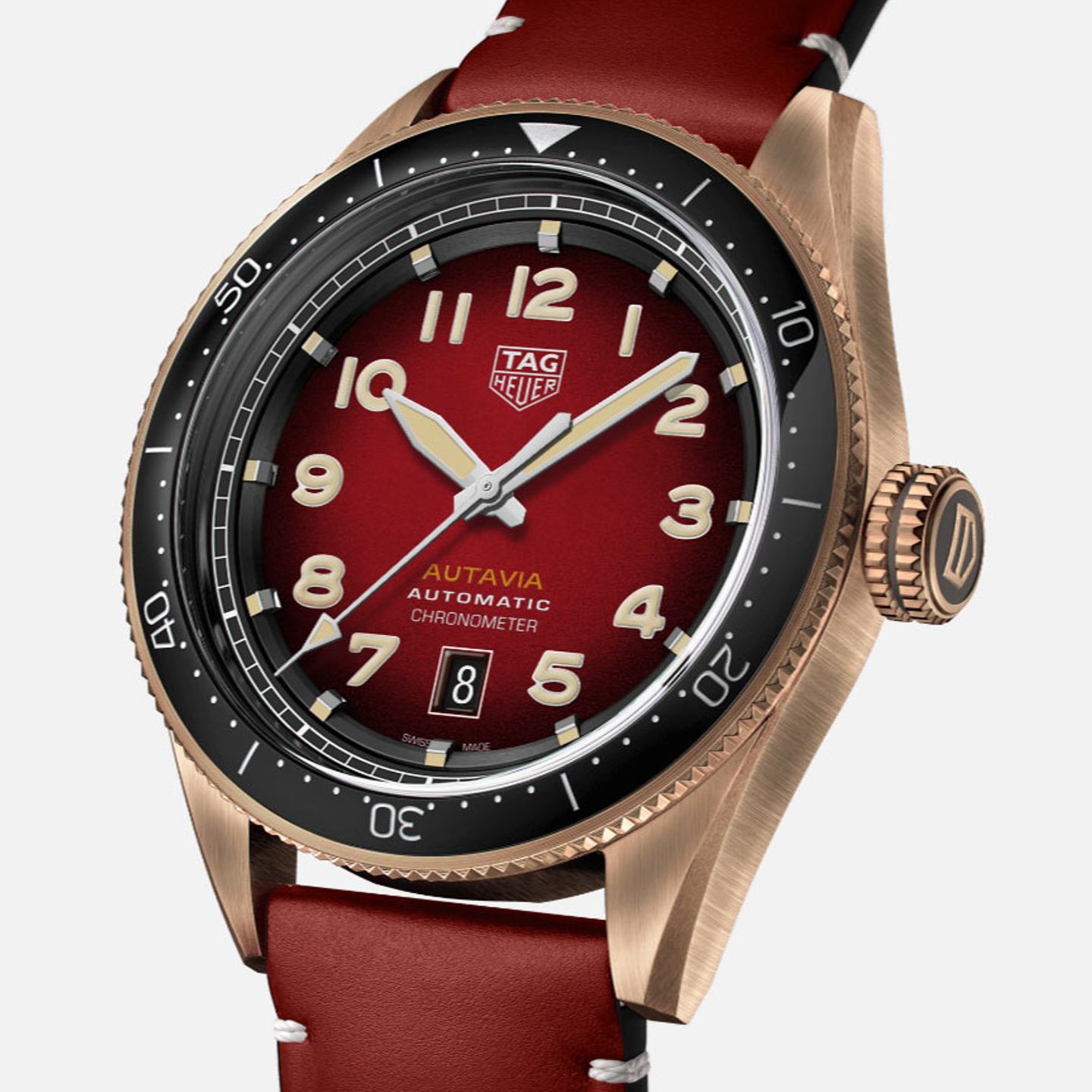 TAG Heuer Autavia WBE5192.FC8300 (2022) - Red dial 42 mm Bronze case (1/1)