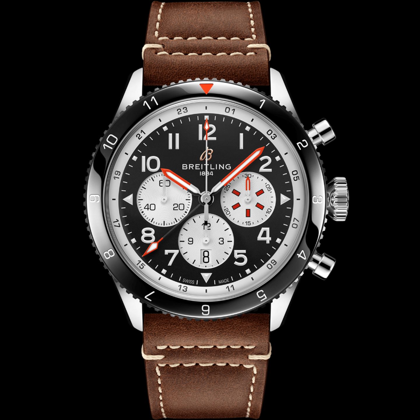 Breitling Avi YB04451A1B1X1 (2022) - Zwart wijzerplaat 46mm Staal (1/2)