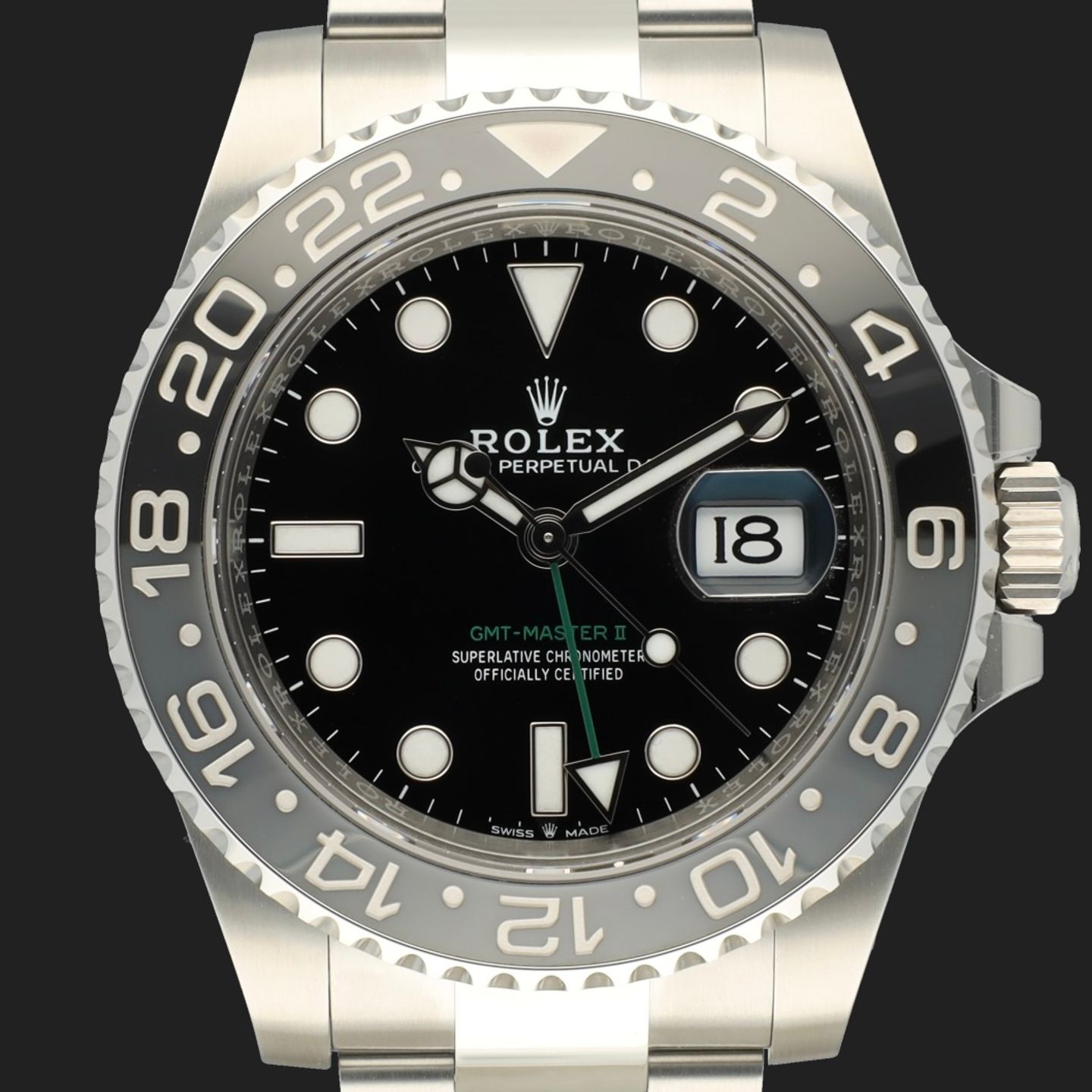 Rolex GMT-Master II 126710GRNR (2024) - Zwart wijzerplaat 40mm Staal (2/8)