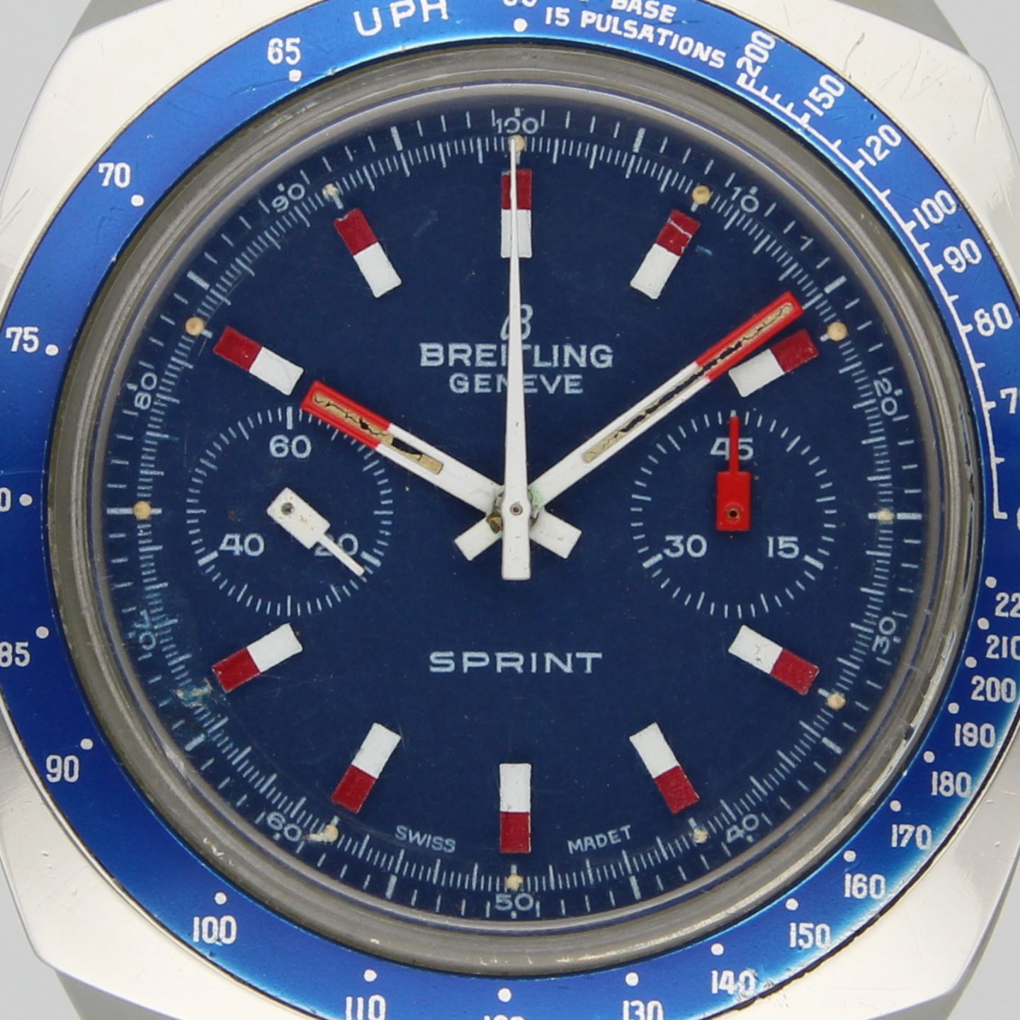 Breitling Sprint 2016 (1970) - Blue dial 40 mm Steel case (3/8)