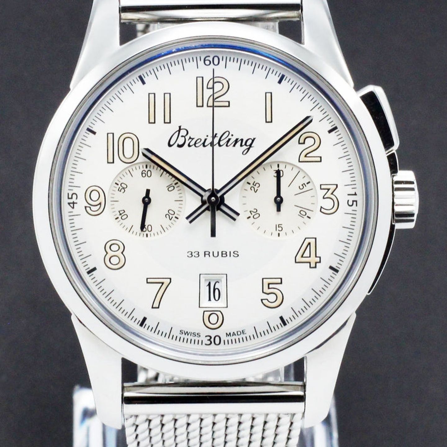 Breitling Transocean Chronograph 1915 AB141112/G799 (2019) - Silver dial 43 mm Steel case (1/7)