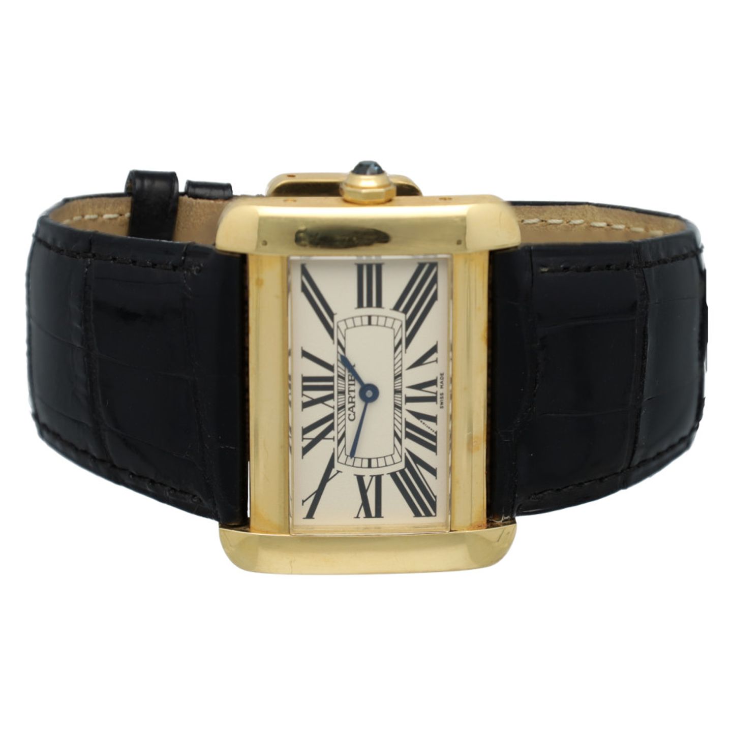 Cartier Tank Divan 2602 (2004) - Wit wijzerplaat 38mm Geelgoud (24/42)