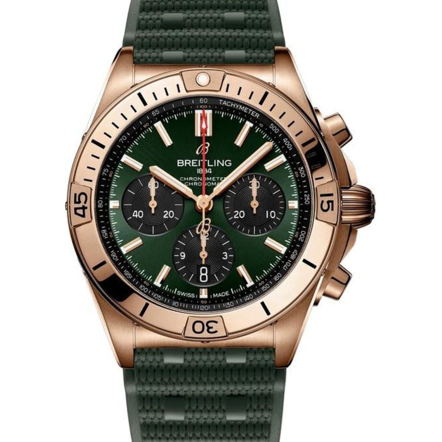 Breitling Chronomat 42 RB0134101L1S1 (2026) - Groen wijzerplaat 43mm Roodgoud (1/1)