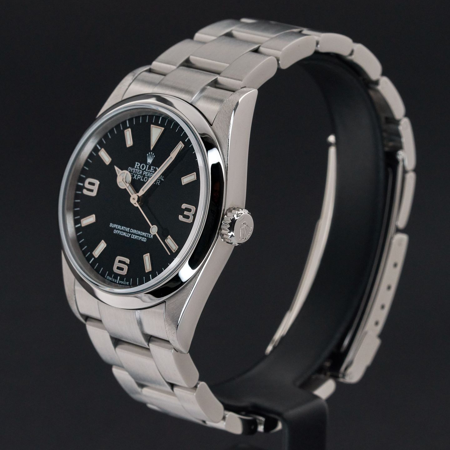 Rolex Explorer 114270 (2001) - Zwart wijzerplaat 36mm Staal (4/8)