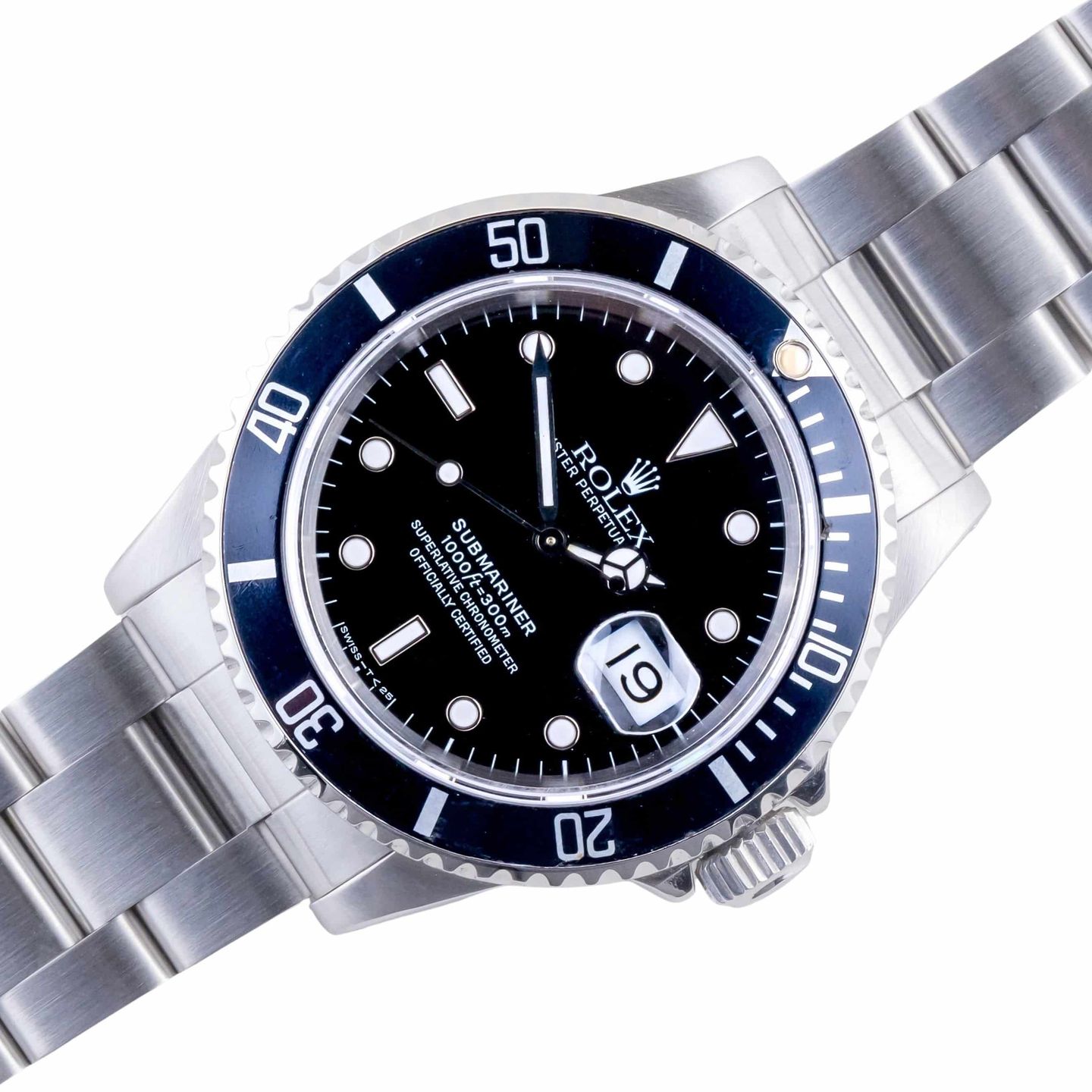Rolex Submariner Date 16610 (1995) - Black dial 40 mm Steel case (1/8)
