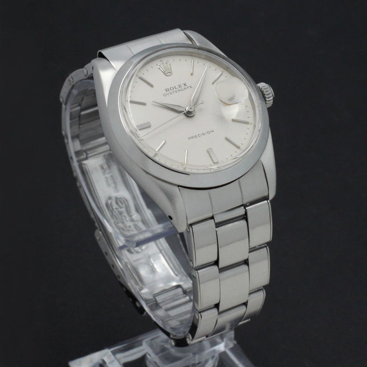 Rolex Oyster Precision 6694 (1960) - Zilver wijzerplaat 34mm Staal (8/12)