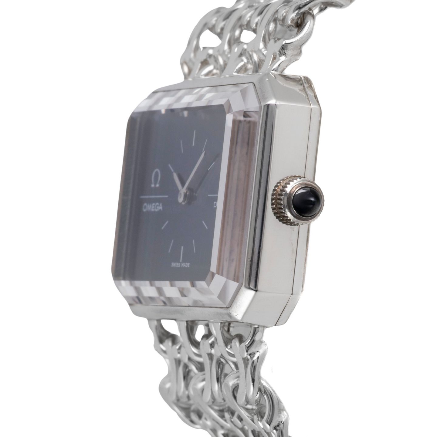 Omega De Ville 8272 (1974) - Blauw wijzerplaat 32mm Zilver (6/8)