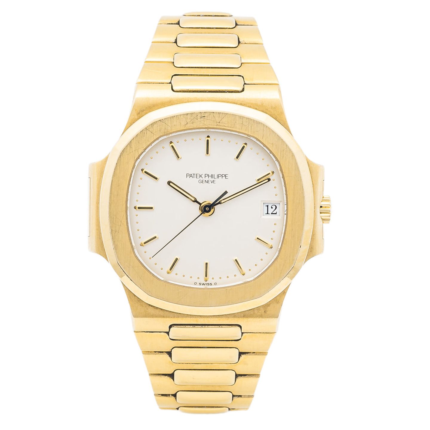 Patek Philippe Nautilus 3800J (Onbekend (willekeurig serienummer)) - Wit wijzerplaat 38mm Geelgoud (2/12)