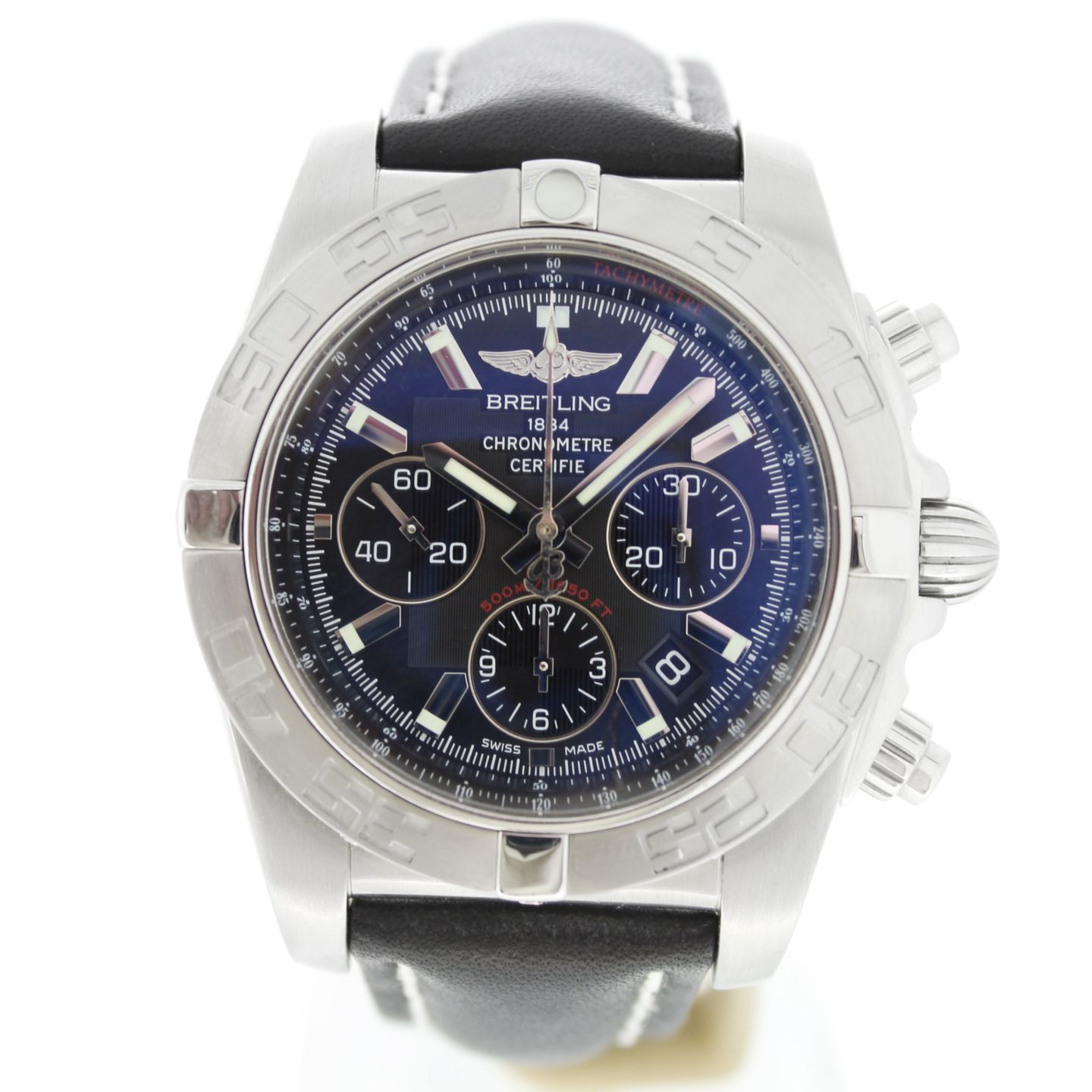 Breitling Chronomat 44 AB0110 (Unknown (random serial)) - Black dial 44 mm Steel case (4/7)