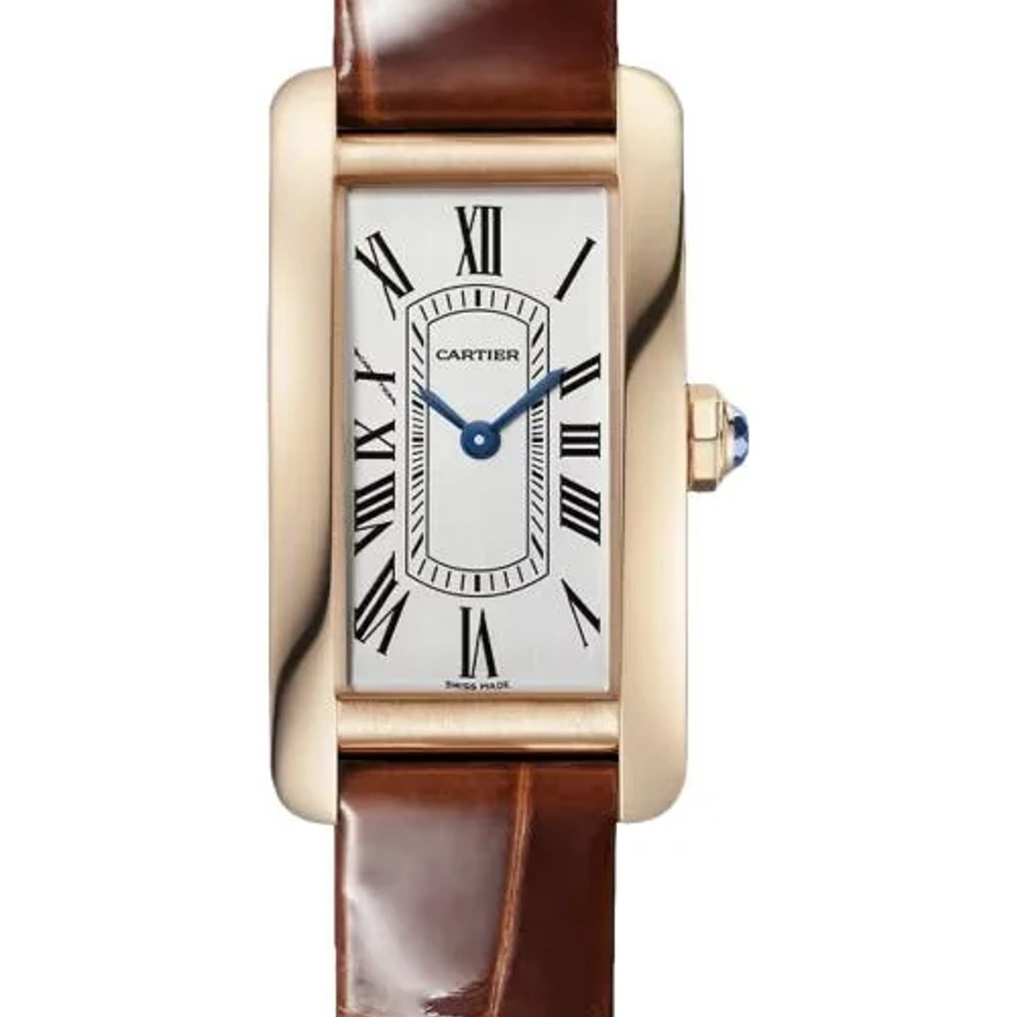Cartier Tank Américaine WGTA0340 (2026) - Zilver wijzerplaat 19mm Roségoud (1/1)