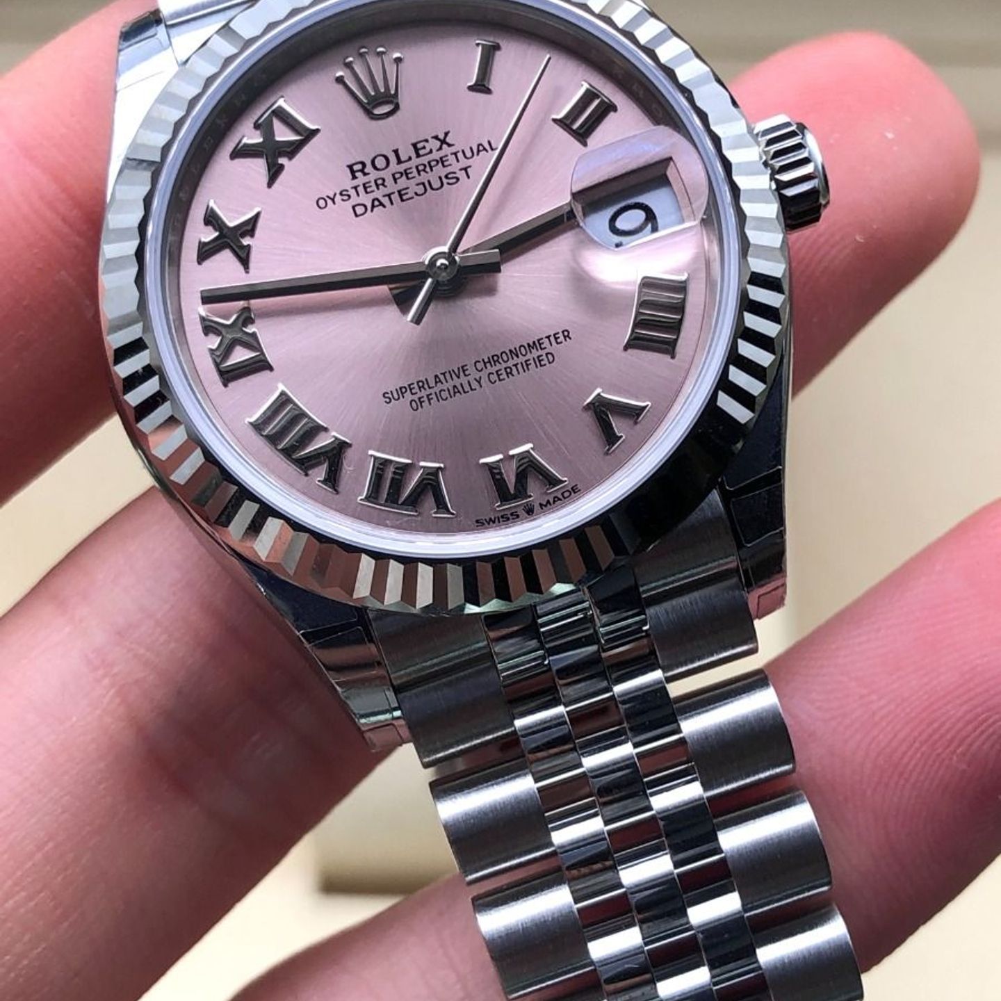 Rolex Datejust 31 278274 (2024) - Roze wijzerplaat 31mm Staal (6/8)