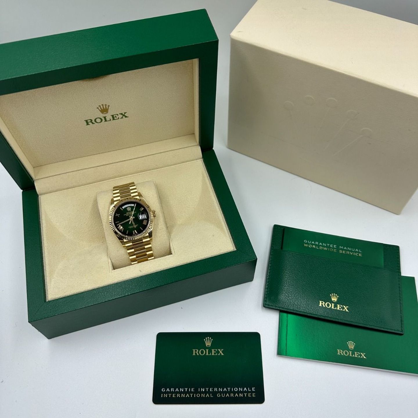 Rolex Day-Date 36 128238 (2024) - Green dial 36 mm Yellow Gold case (6/8)