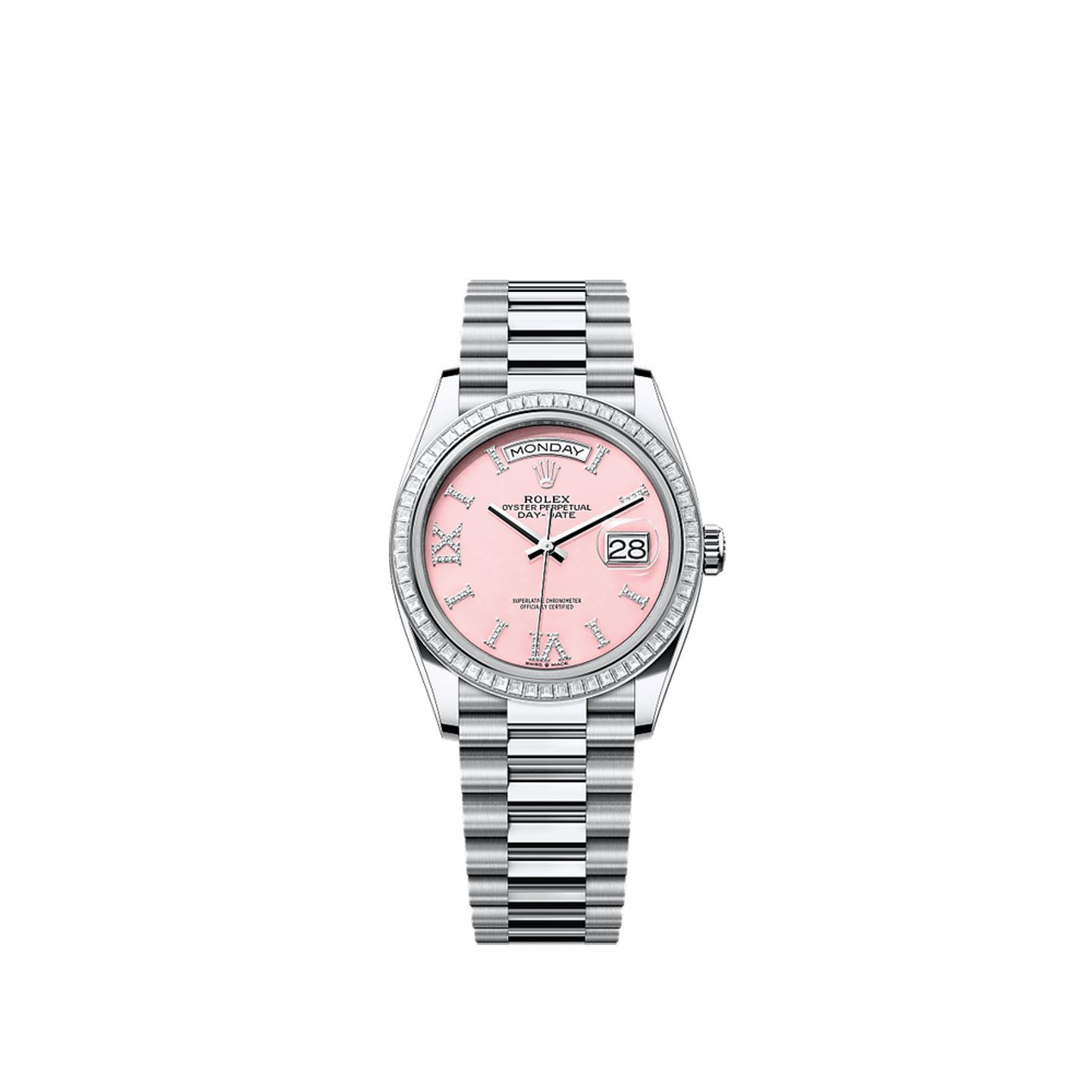 Rolex Day-Date 36 128396TBR (2025) - Roze wijzerplaat 36mm Platina (1/1)
