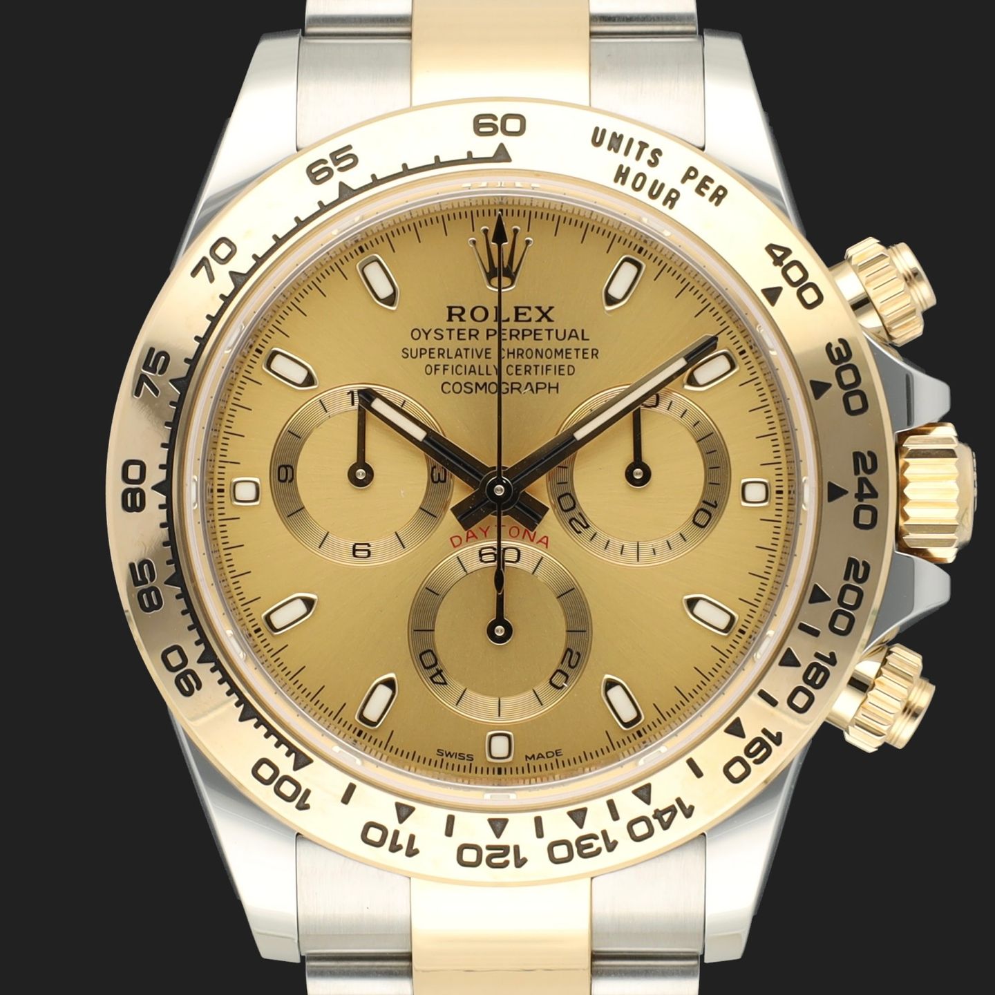 Rolex Daytona 116503 (2022) - Champagne dial 40 mm Gold/Steel case (2/8)