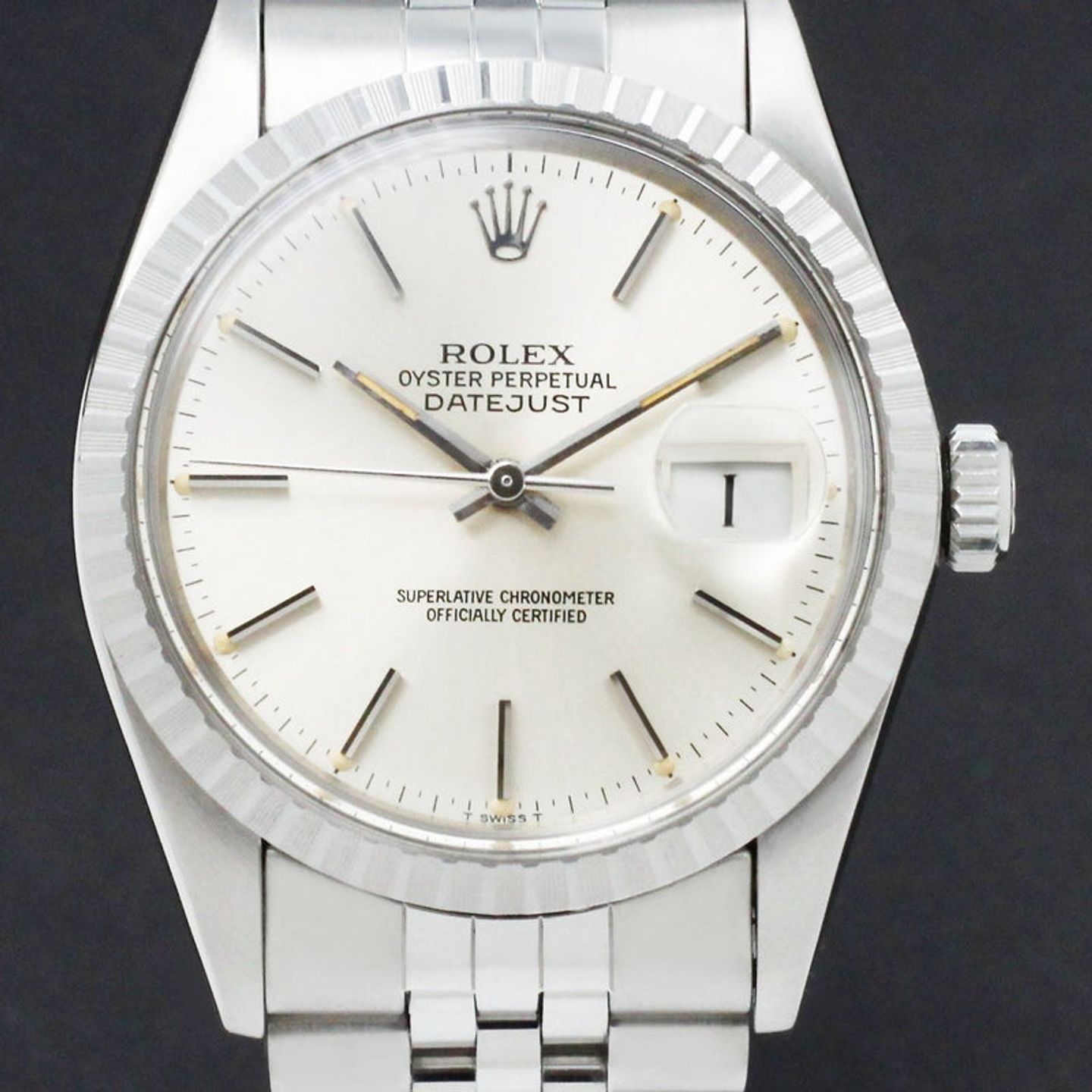 Rolex Datejust 36 16030 (1985) - Zilver wijzerplaat 36mm Staal (1/7)