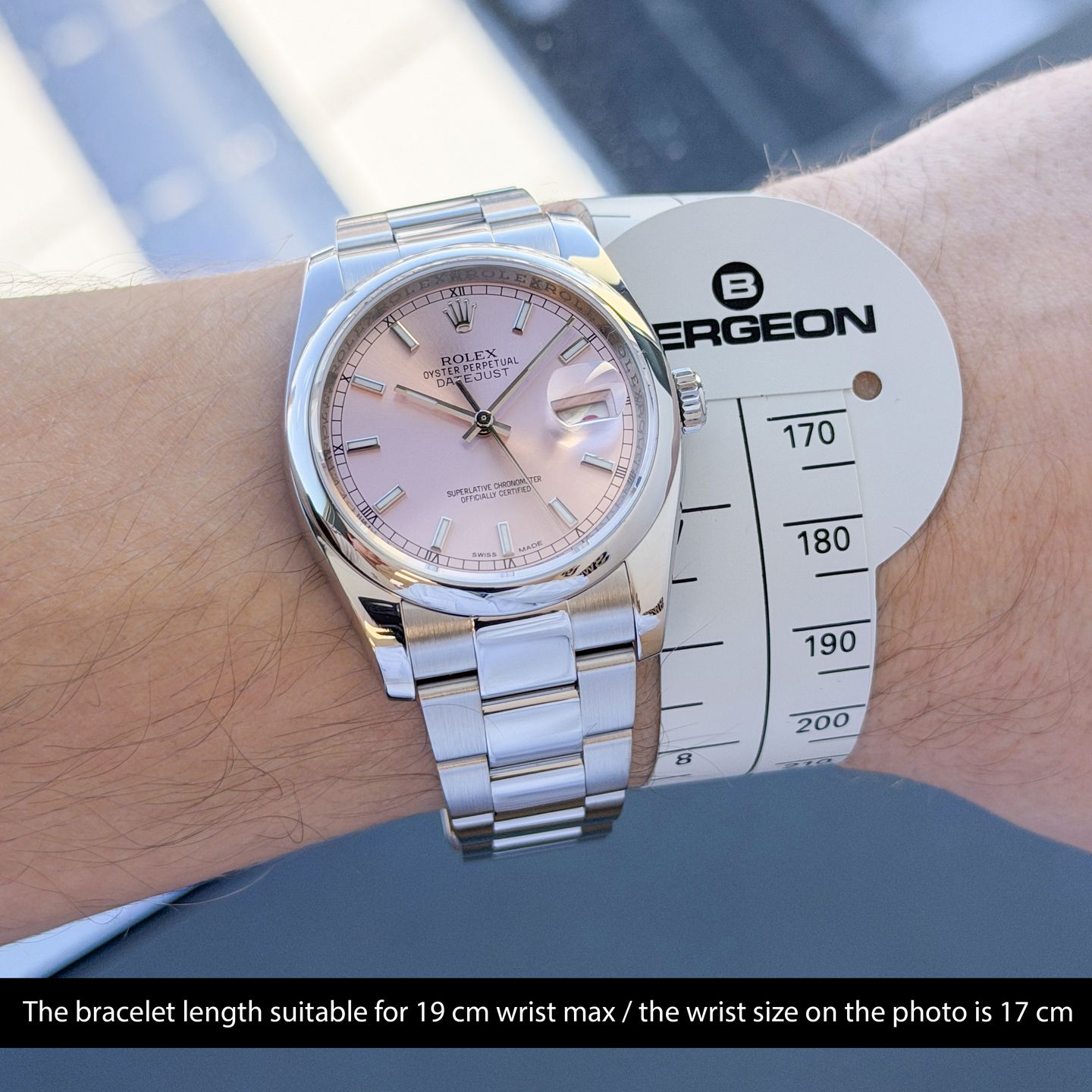 Rolex Datejust 36 116200 (2010) - Roze wijzerplaat 36mm Staal (2/8)