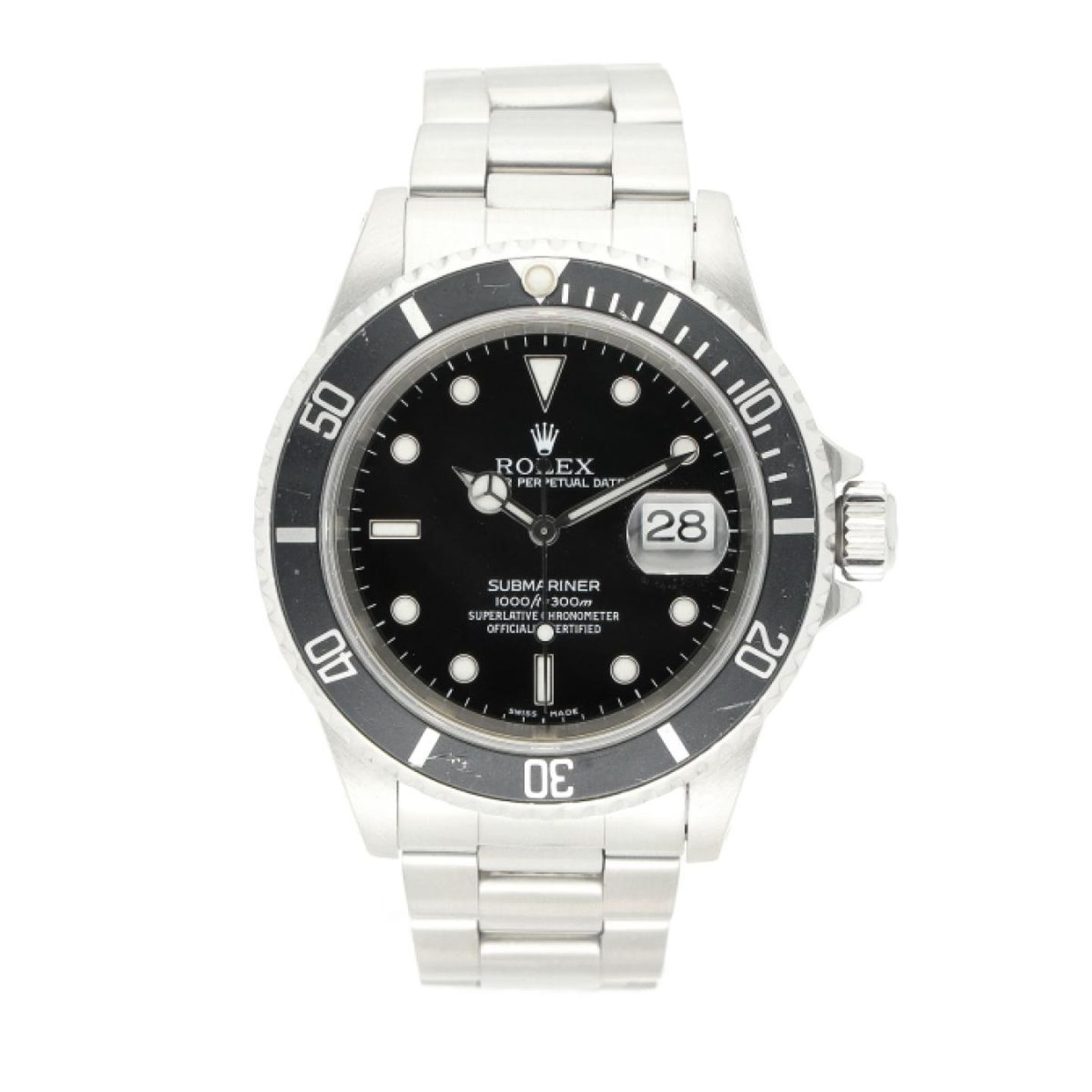 Rolex Submariner Date 16610 (2000) - Zwart wijzerplaat 40mm Staal (1/5)